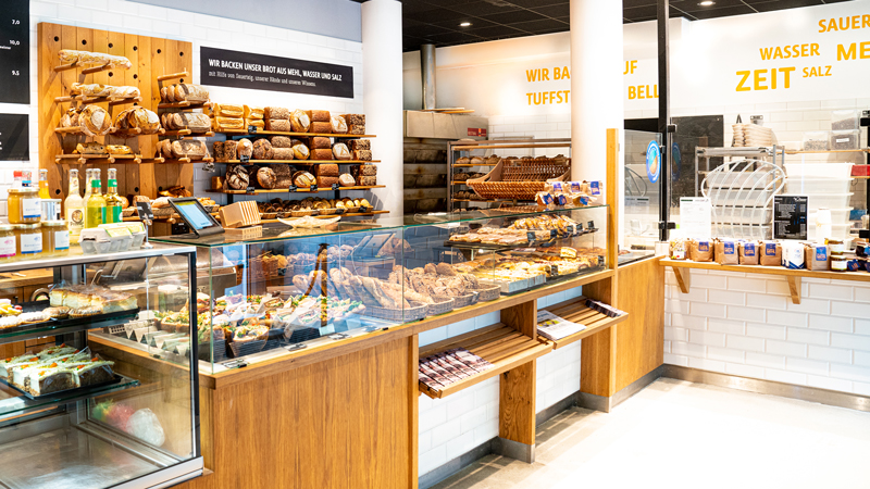 Bild mit Verkaufraum der Bäckerei Wiese